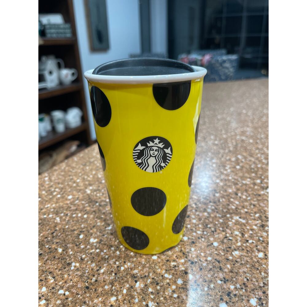 Starbucks polkadot travel mug 12 ounce